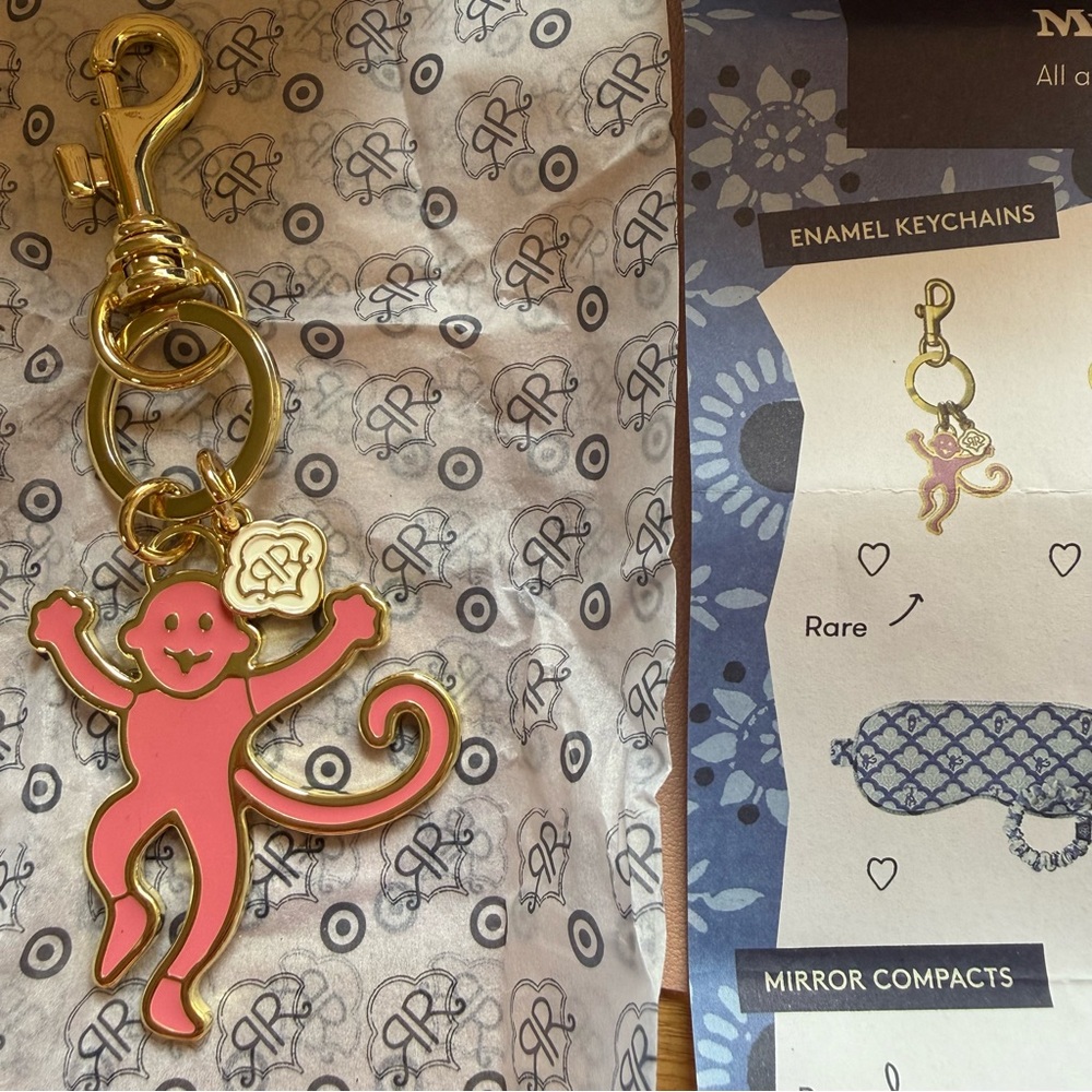 Roller Rabbit x Target Rare Pink Monkey Keychain from Mystery Box - Picture 4 of 6